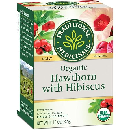 Alvita Organic Hawthorn Berry Tea – 72 Tea Bags (3-Pack), Light Mellow Flavor, Golden Honey Color, Caffeine-Free Herbal Tea