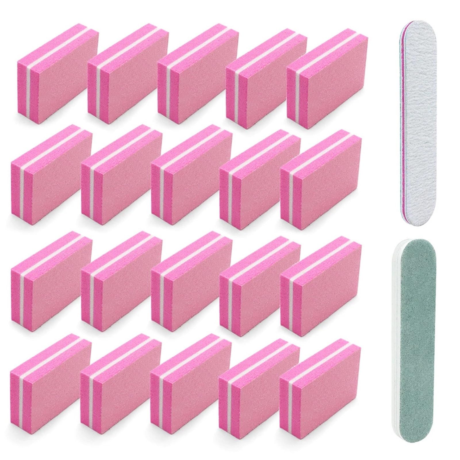 22 Uds. Bloques de lima uñas, esponja for cuidado pedicura, tiras tope lijado for esmalte, herramientas manicura for pulir 100/180