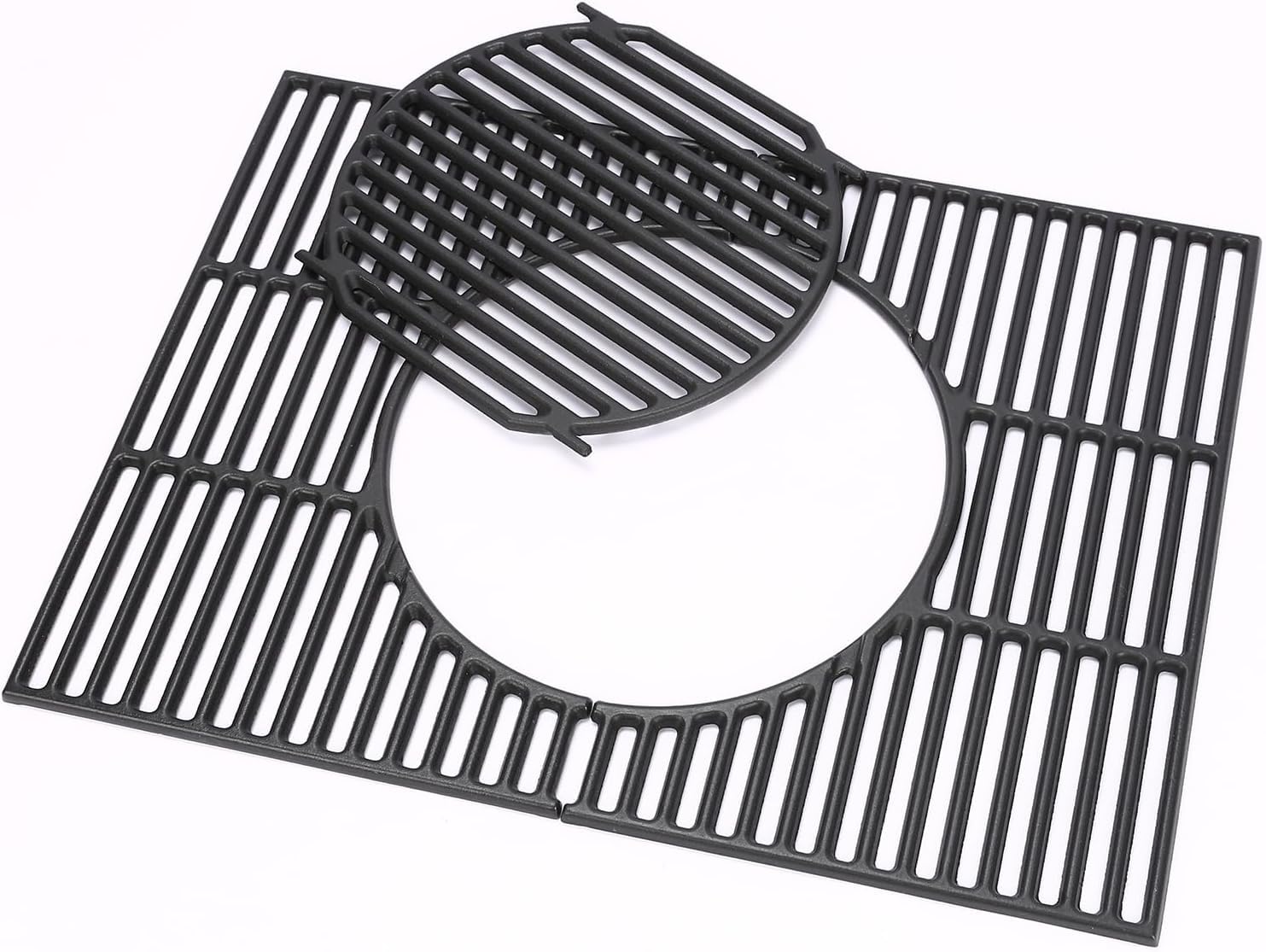 Heimlyn Cast Iron Cooking Grate Replacement Parts 44.5 x 60 cm for Weber Spirit I & II 300, Genesis Gold/Silver/Platinum B/C, Grill Grate for Napoleon Rogue 425, Switch Grid Rust-In Grate for Weber