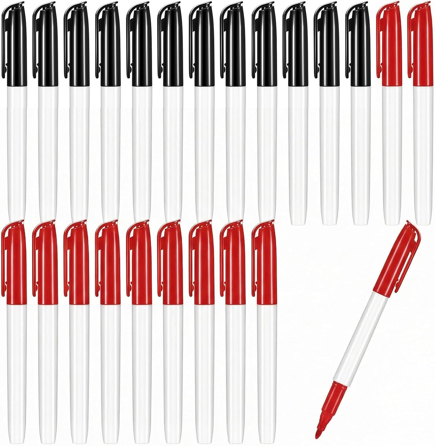 Colarr 24 Pcs Thick Tipped Low Vision Pen Black Ink Visual Easy to See Bold Pens with Felt Tip Quality Low Aids for Vision Seniors Elderly Office Home Classroom Writing Reading