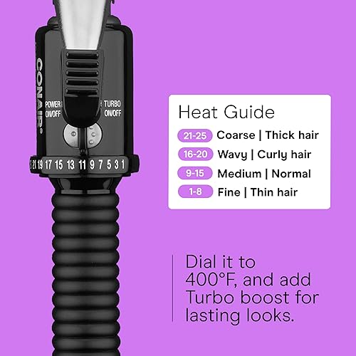 Miniatura 4 de Conair - Rizador de calor instantáneo de 3/4 de pulgada, barril de ¾ de pulgada produce rizos apretados, rizador de pelo para cabello corto a