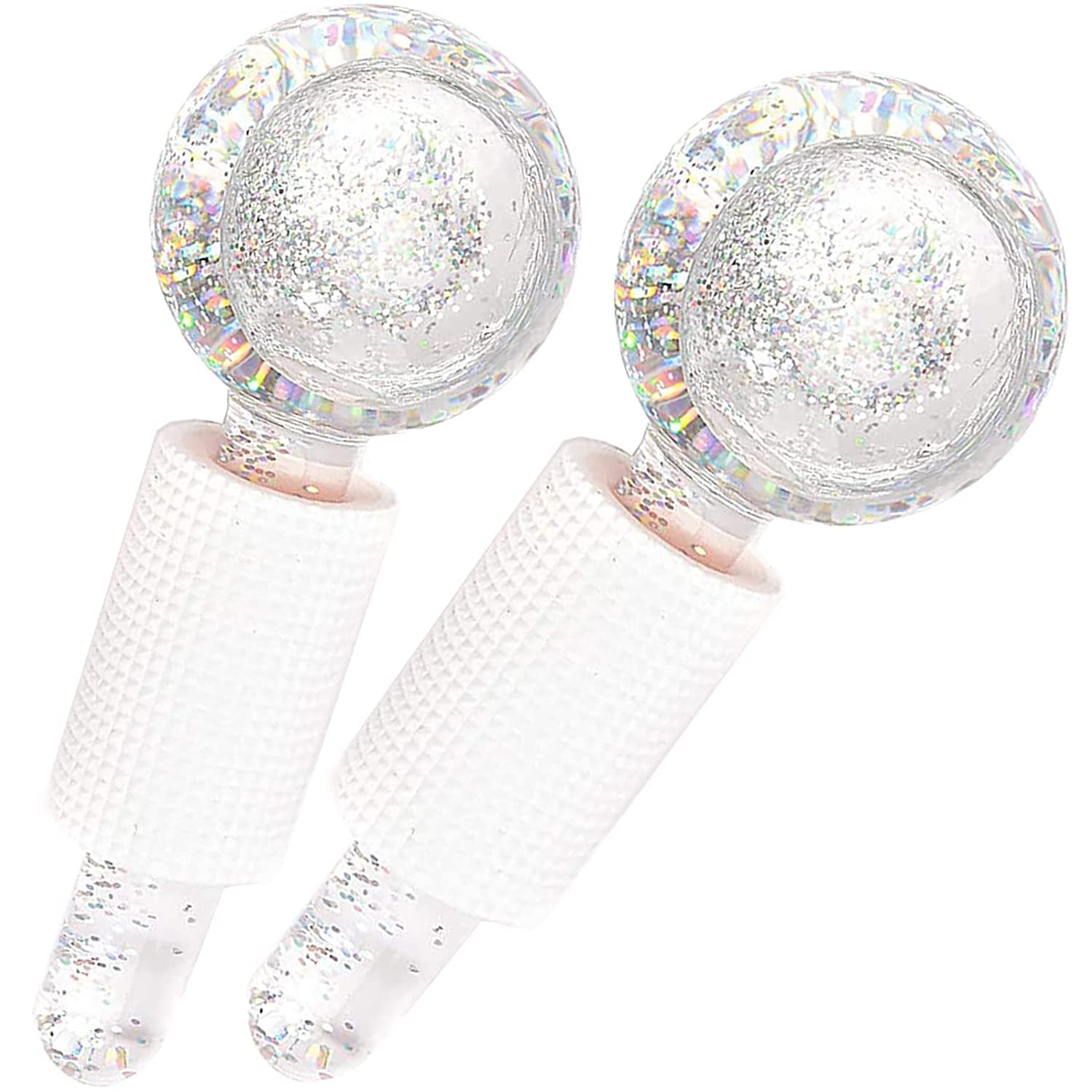 Ice Globes for Facials, 2 Pcs Ice Race Massager, Facial Roller Cold Skin Massager, Safe and Durable, Non Slip and Easy To Use, for Daily Beauty, Tighten Skin, Anti Ageing, Reduce Puffy and Wrinkle