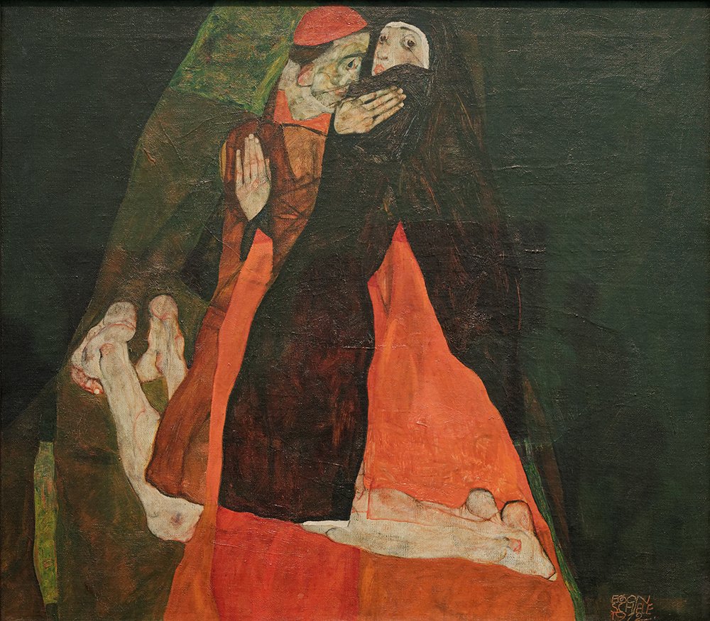 Egon Schiele Le Cardinal et la Nonne Impression Archival Matte Haute Qualité