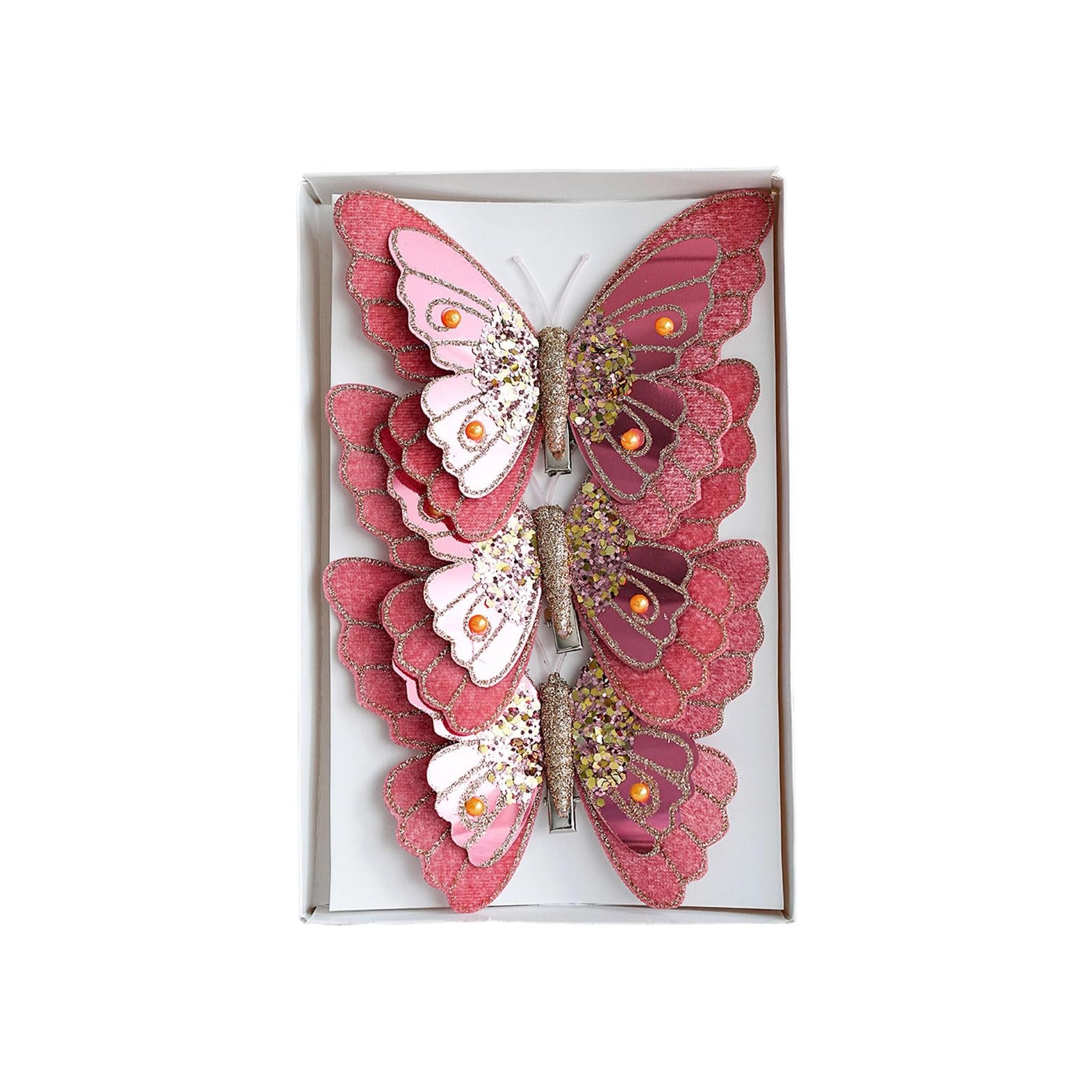 our fave 3 Pieces Sturdy Clip on Butterfly Decorations Portable Multipurpose Celebratory Embellishments for Festive Styling Butterfly Tree Clips
