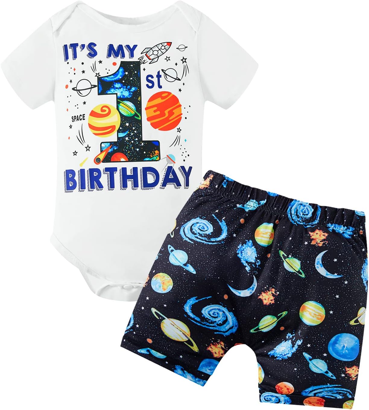 MOMMY'S NEW MAN Baby First Birthday Outfit Boy Short Sleeve Gentleman One Year Old Romper + Shorts Cake Smash Bodysuit Set