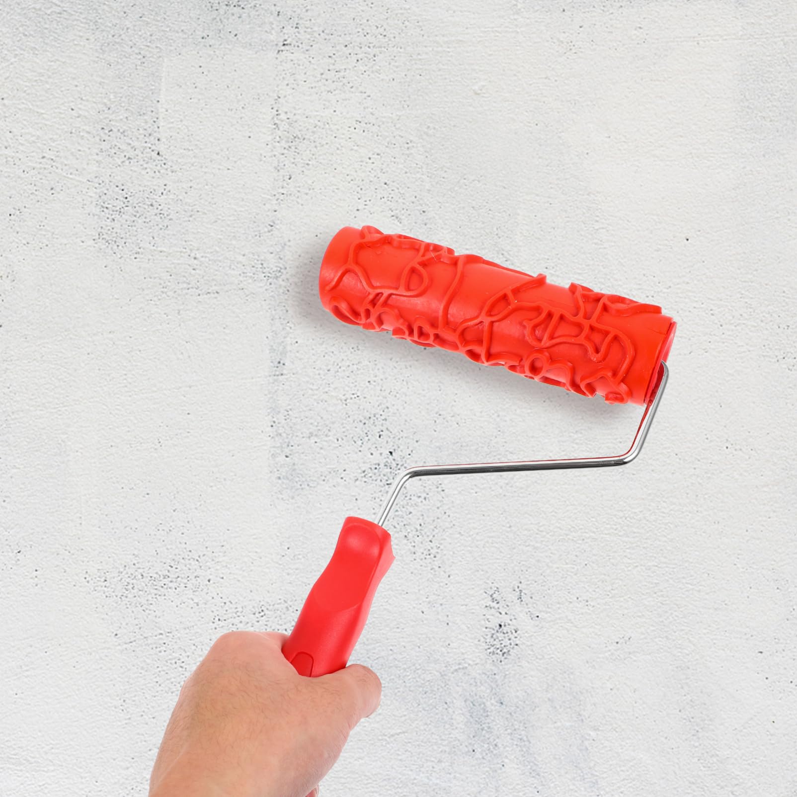 Housoutil 5st Textur-malwerkzeuge Rollpinsel Zum Ausbessern Von Wandfarben Farbkantenwalze Kleiner Farbroller Aus Schaumstoff Wandreparaturpastenroller Farbrollerköpfe Nahtroller Plastik Rot