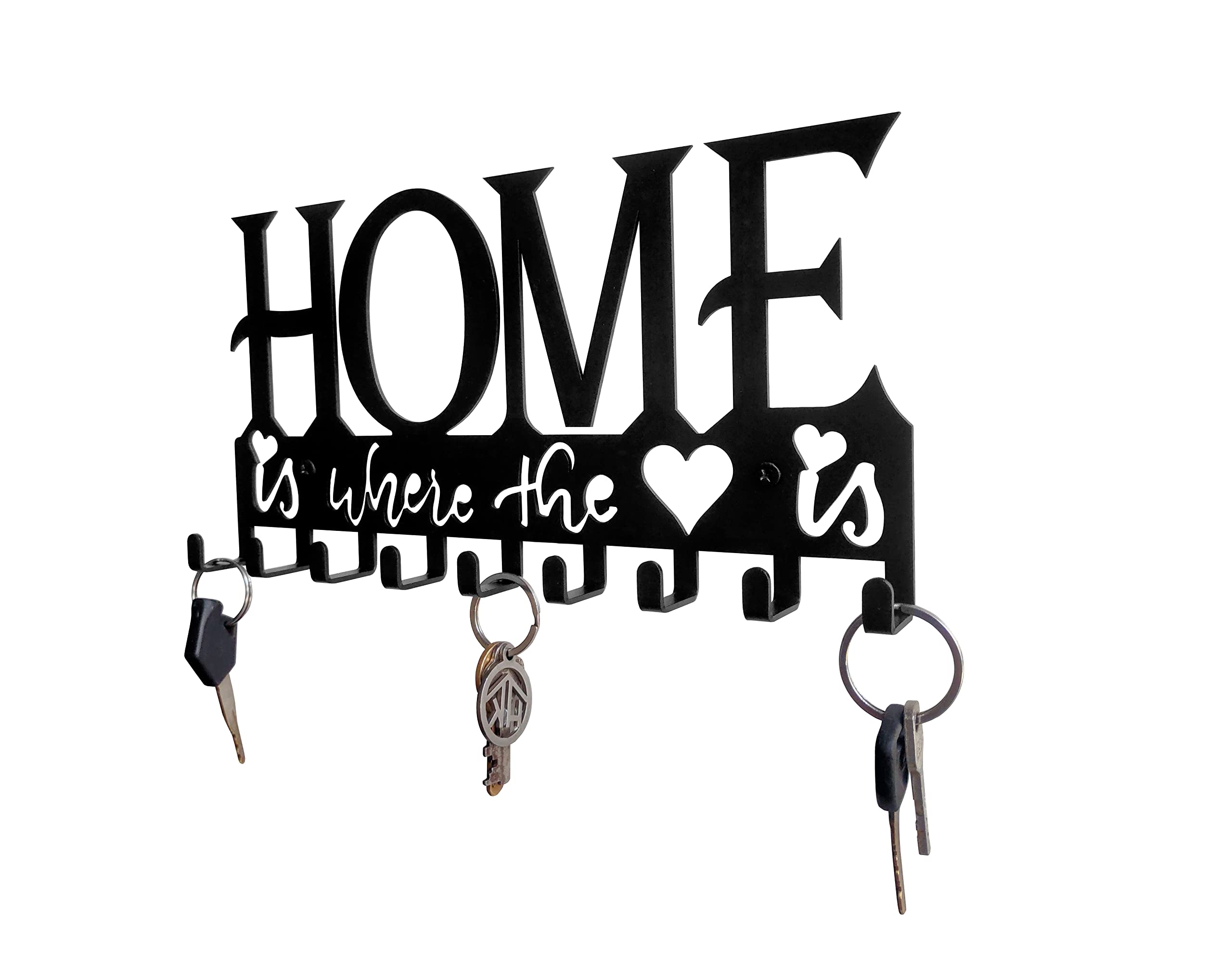 HeavenlyKraft Decorative Metal Key Hooks | Key Holder | Home Sign | Wall Mounted Key Hooks