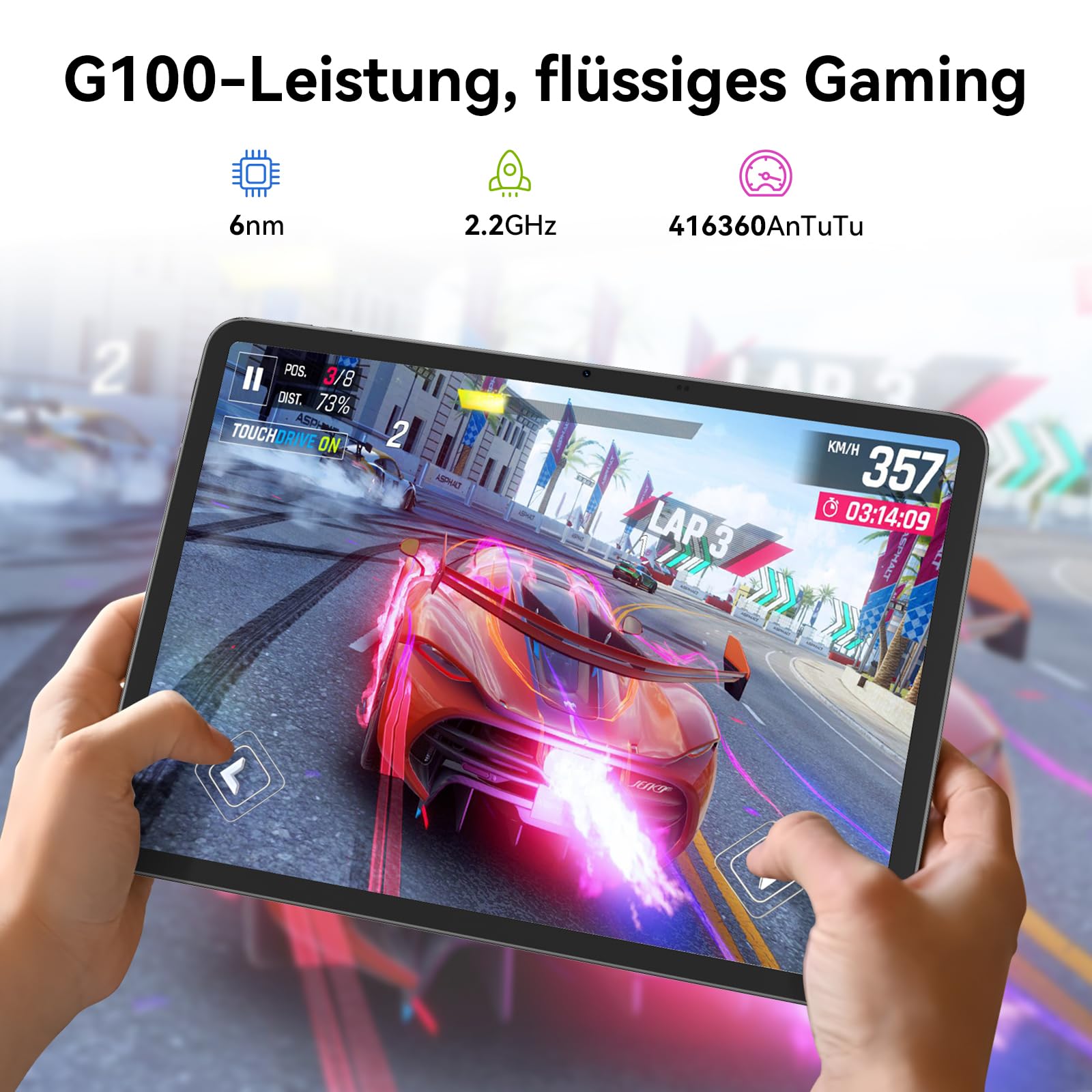 Blackview Link 8 Tablet 13 Zoll,Tablet mit Tastatur und Stift,90Hz Gaming Android 15 Tablets,18GB RAM+256GB ROM,MediaTek G100 Gemini AI/PC Modus/2K+ FHD/8400mAh/Widevine L1/Face ID/16MP+13MP/GPS