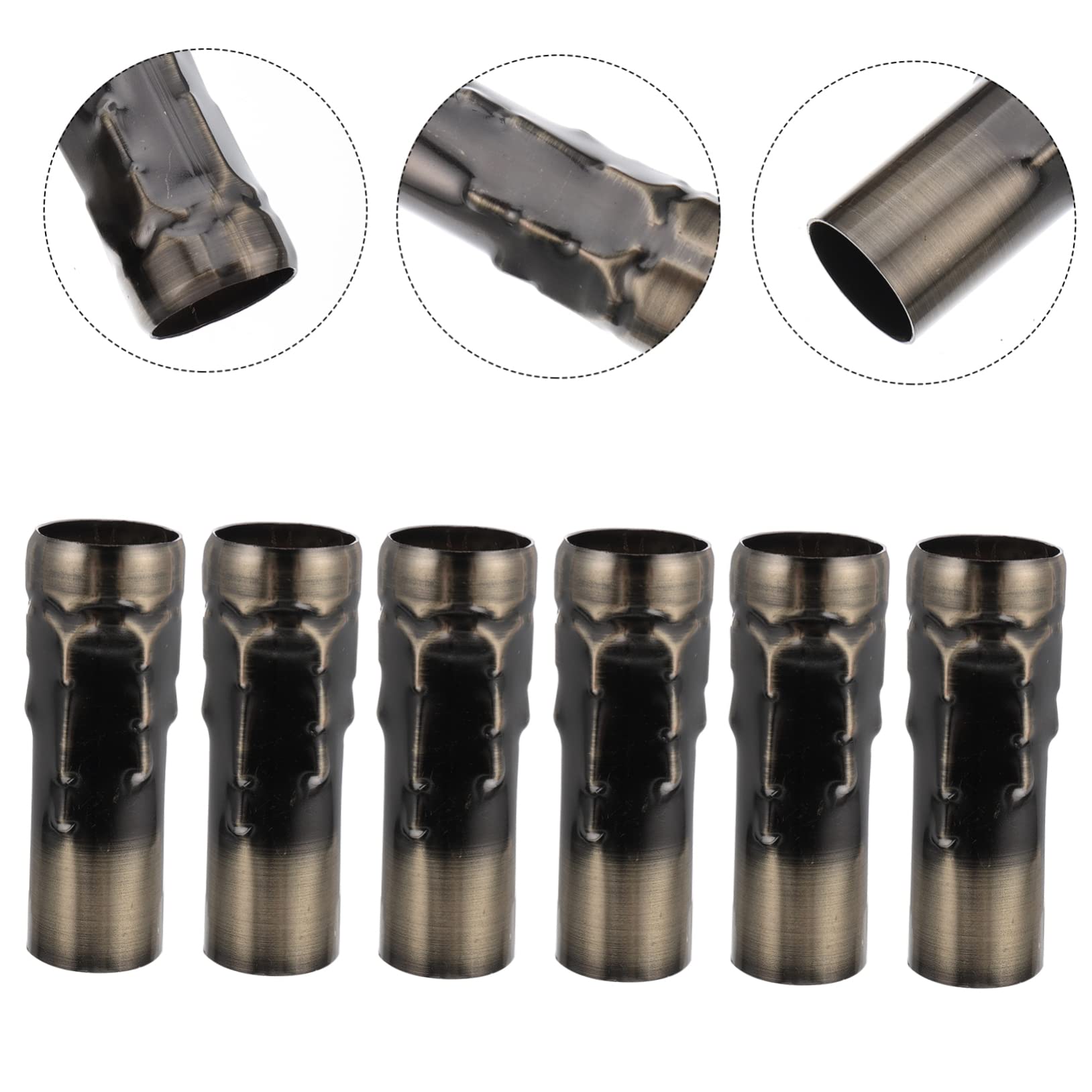 DOITOOL Lot De 3 Cache-douille De Lustre E14 Douille Décorative Tube Pour Douille De Bougie 6 Pièces X 3