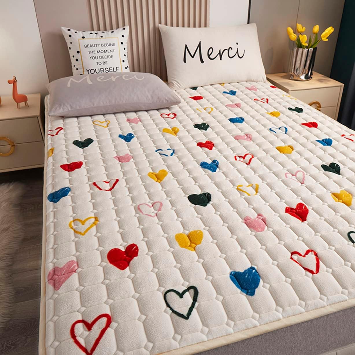 Single Bed Pad 120 x 200cm 100×200cm Semi-Double Bed Pad Double Bed Pad Bed Pad Bed Blanket (Style M9 200 x 220cm)