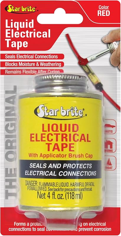 STAR BRITE Liquid Electrical Tape - Red, Flexible Electrical Insulation