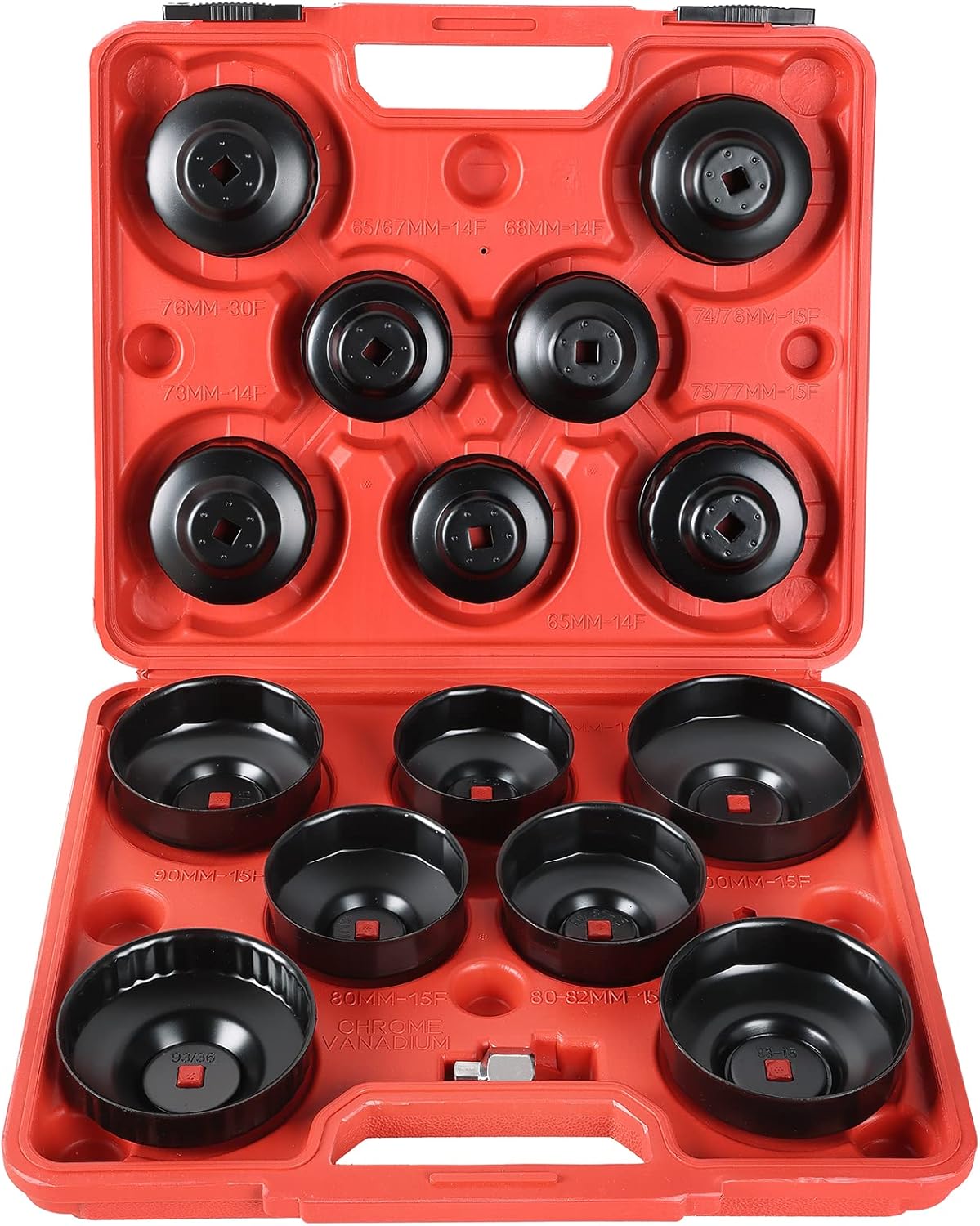 ATPEAM 15PCS Oil Filter Cap Wrench Tool Cup Type Oil Filter Socket