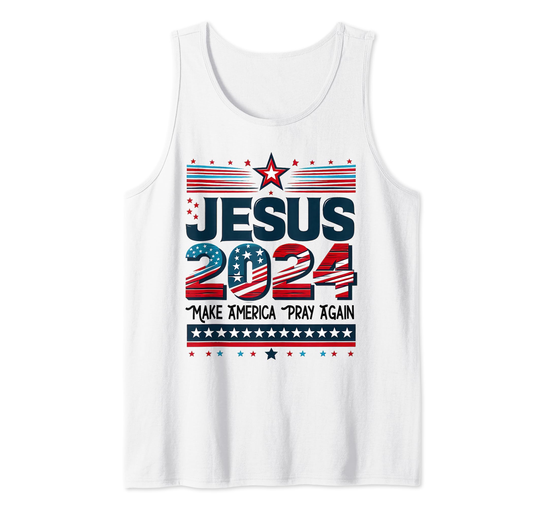 Jesus 2024 Make America Pray Again Funny Election Voting Tank Top