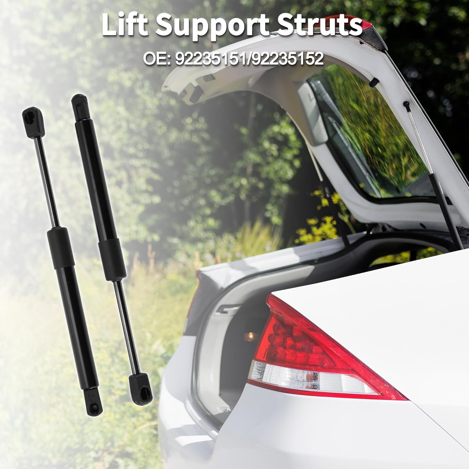 Lift Supports Struts for Chevrolet Camaro Coupe with Spoiler 2010-2015 No.92235151/92235152 Rear Hatch Gas Spring Black 2Pcs