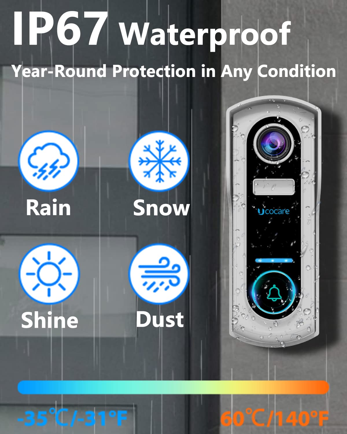 Videocitofono WiFi AOSU 2K - 170° Angolo Visuale, Rilevamento Umano E Pacchi, Visione Notturna, Alexa Compatibile - Foto 2