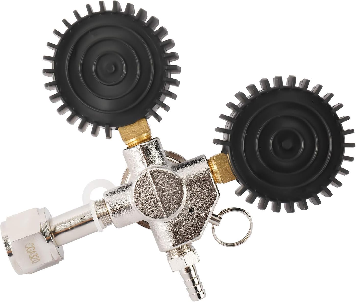 YaeBrew Dual Gauge CO2 Regulator for Draft Beer Homebrew Kegerator CGA320