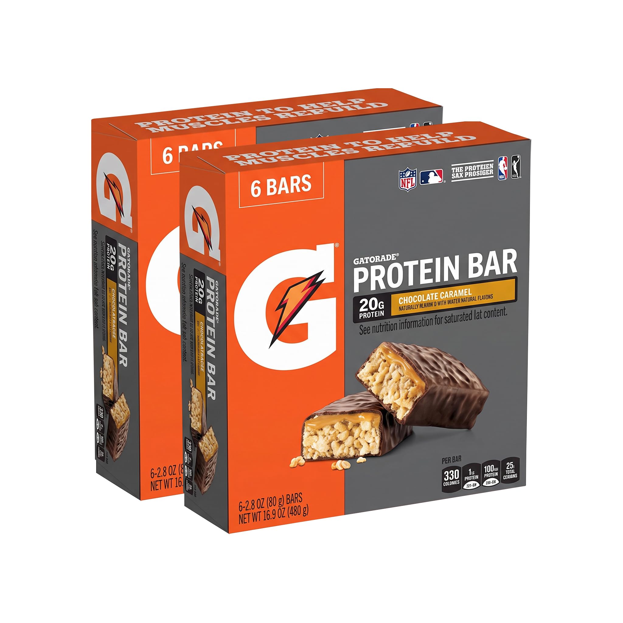 Gatorade Whey Protein Recover Bars, Chocolate Chip, 2.8 ounce bars (12 Count) — Amazon image 13