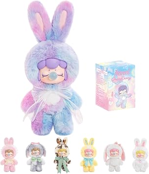 Rolife Nanci Plush Doll Shining Bunny Series, 1PC Random Design Cute Rabbit Plush Toy Action Figure, Creative Collectible Toys for Holiday Birthday Gift