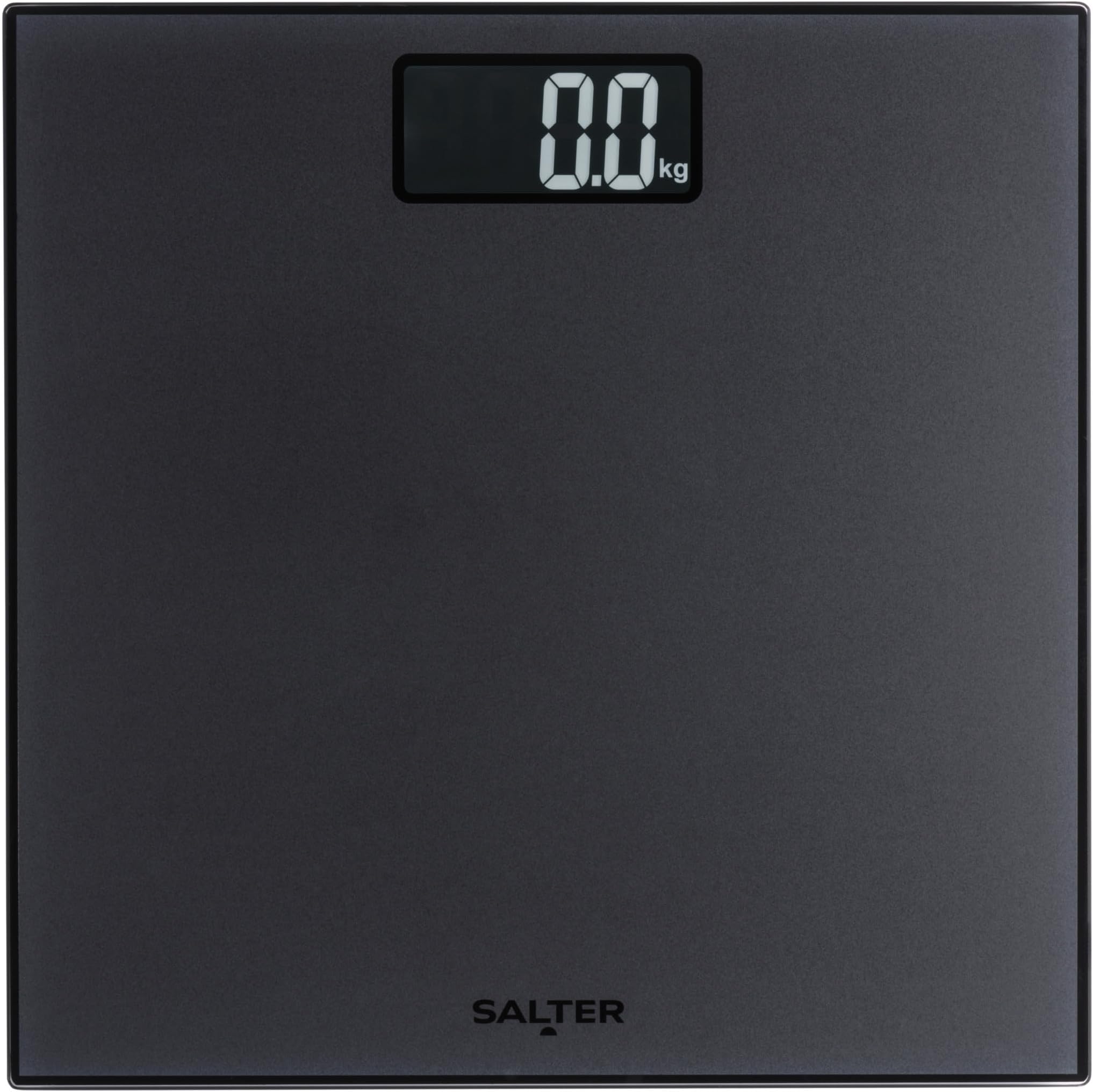 Salter Frosted Matt Bathroom Scale – Electronic Digital Bodyweight Scale, 180kg/28st 3lb, LCD Easy Read Display, Step On Instant Accurate Readings, Neat Slim Storage, Includes Battery, SA00599CFEU12