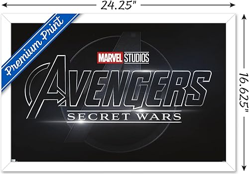 Vista 49 de Trends International Marvel Avengers: Secret Wars - Póster de pared con logotipo Versión enmarcada Barnwood