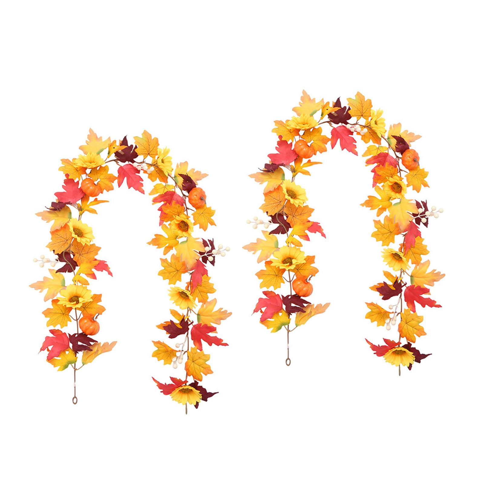 Buxuaaaa Fall Maples Wreath Artificial Autumn Foliages Hanging Decoration for Indoors Outdoor Home Seasonal Party Decors Fall Maples Wreath