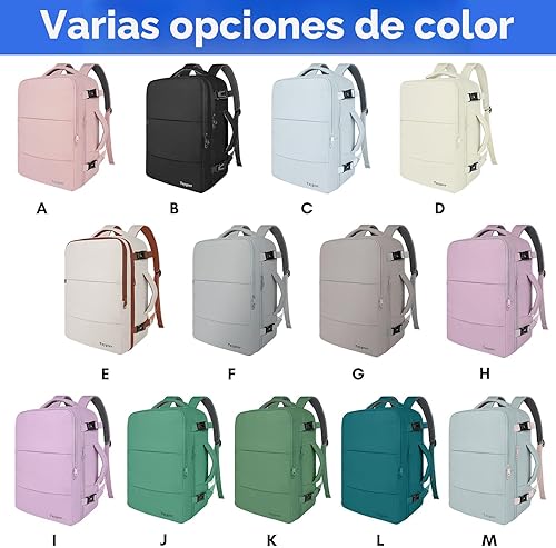 Miniatura 3 de Taygeer Mochila de viaje para laptop para hombres y mujeres, mochila de viaje aprobada por avión con bolsillo para botella de agua, bolsa