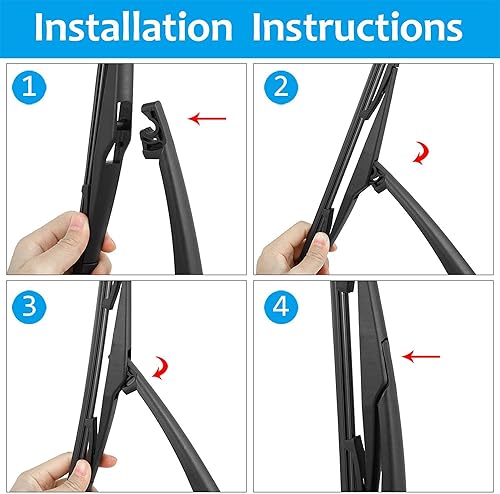 Miniatura 3 de X AUTOHAUX Juego de brazos limpiaparabrisas trasero para Hyundai Elantra Touring 07-12 para Kia Sportage 10-15