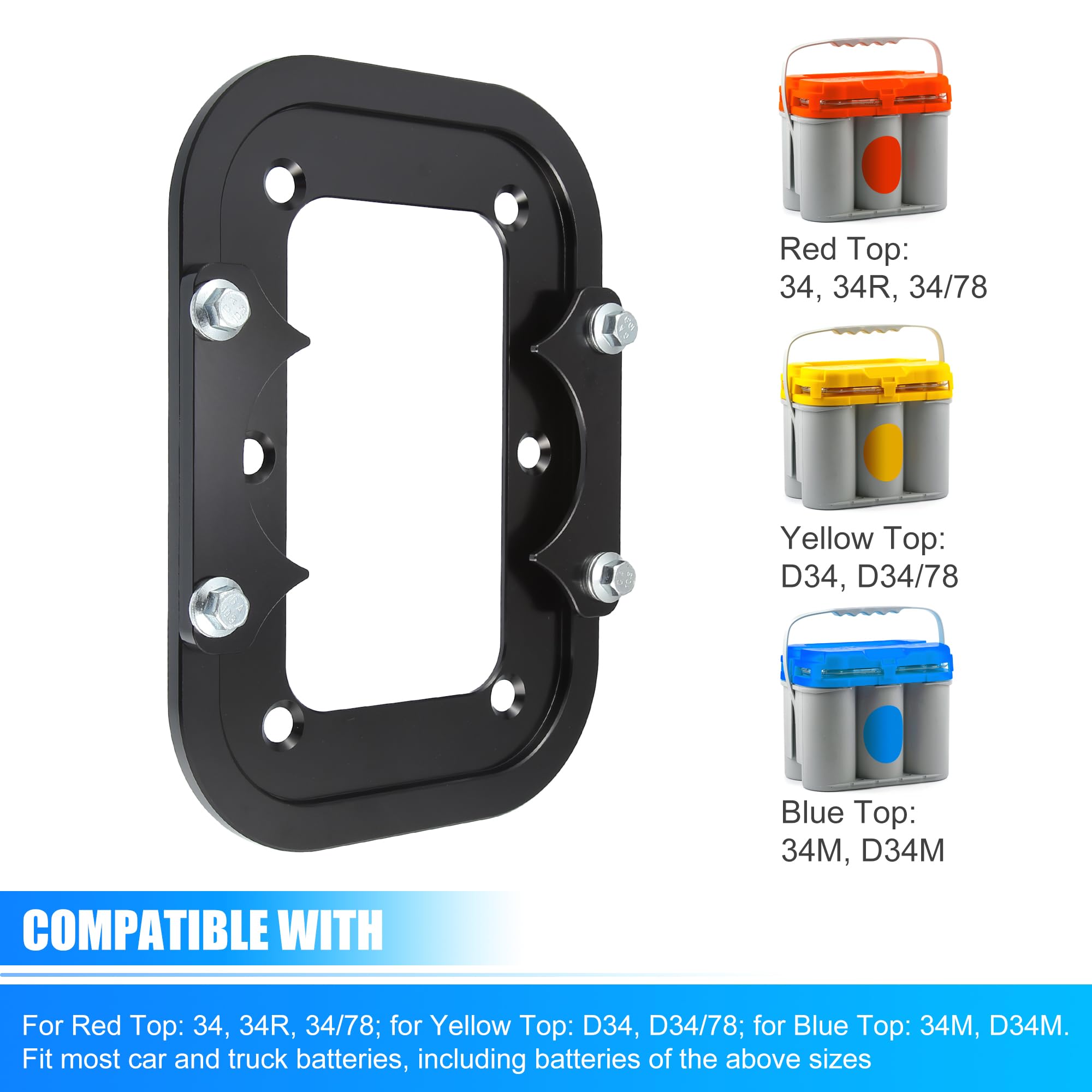 X AUTOHAUX 1 ensemble de support universel pour batterie de voiture