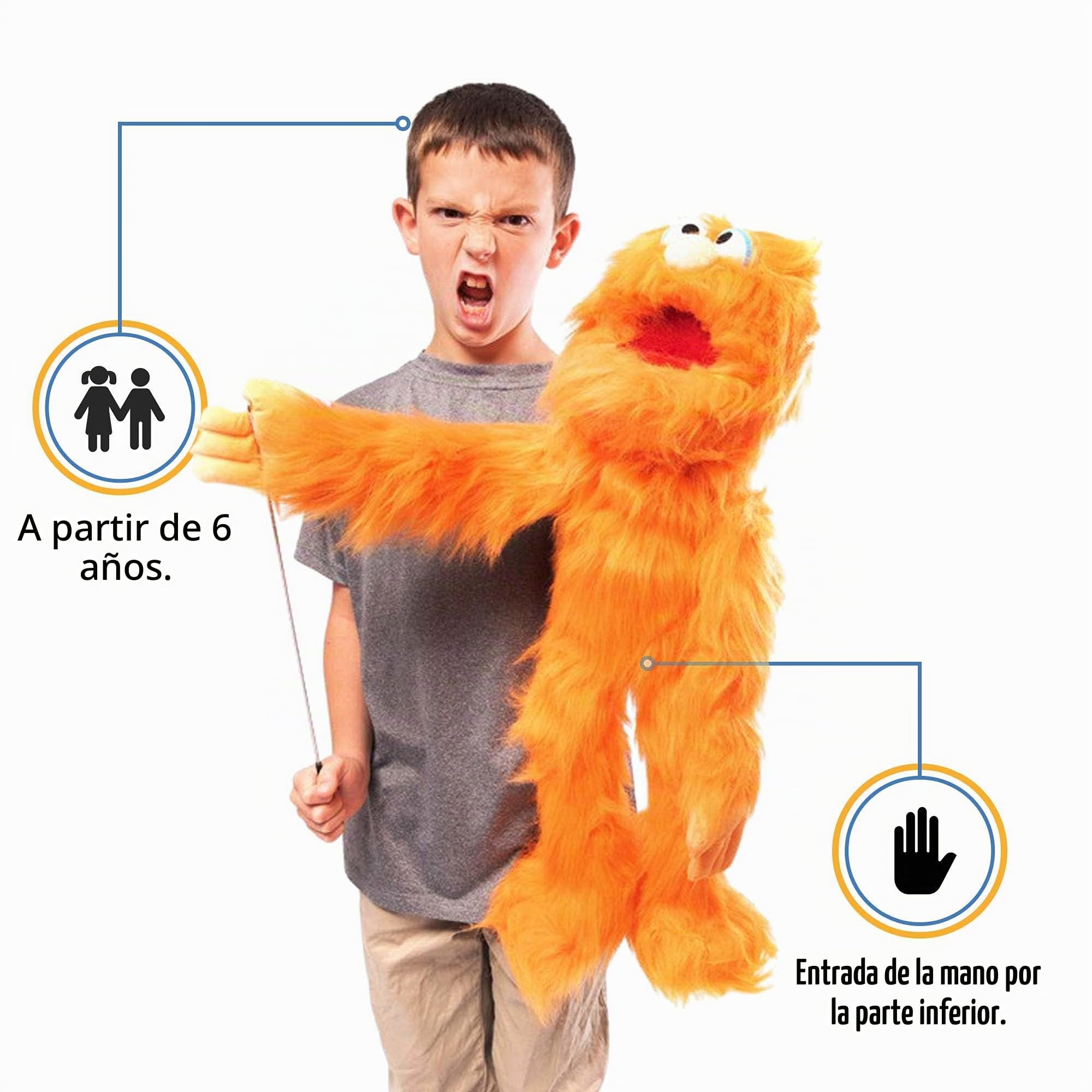 Silly Puppets ''Monster'', 30In Monster Puppet, Orange -Affordable Gift for Your Little One! Item #DSPU-SP2005D by by