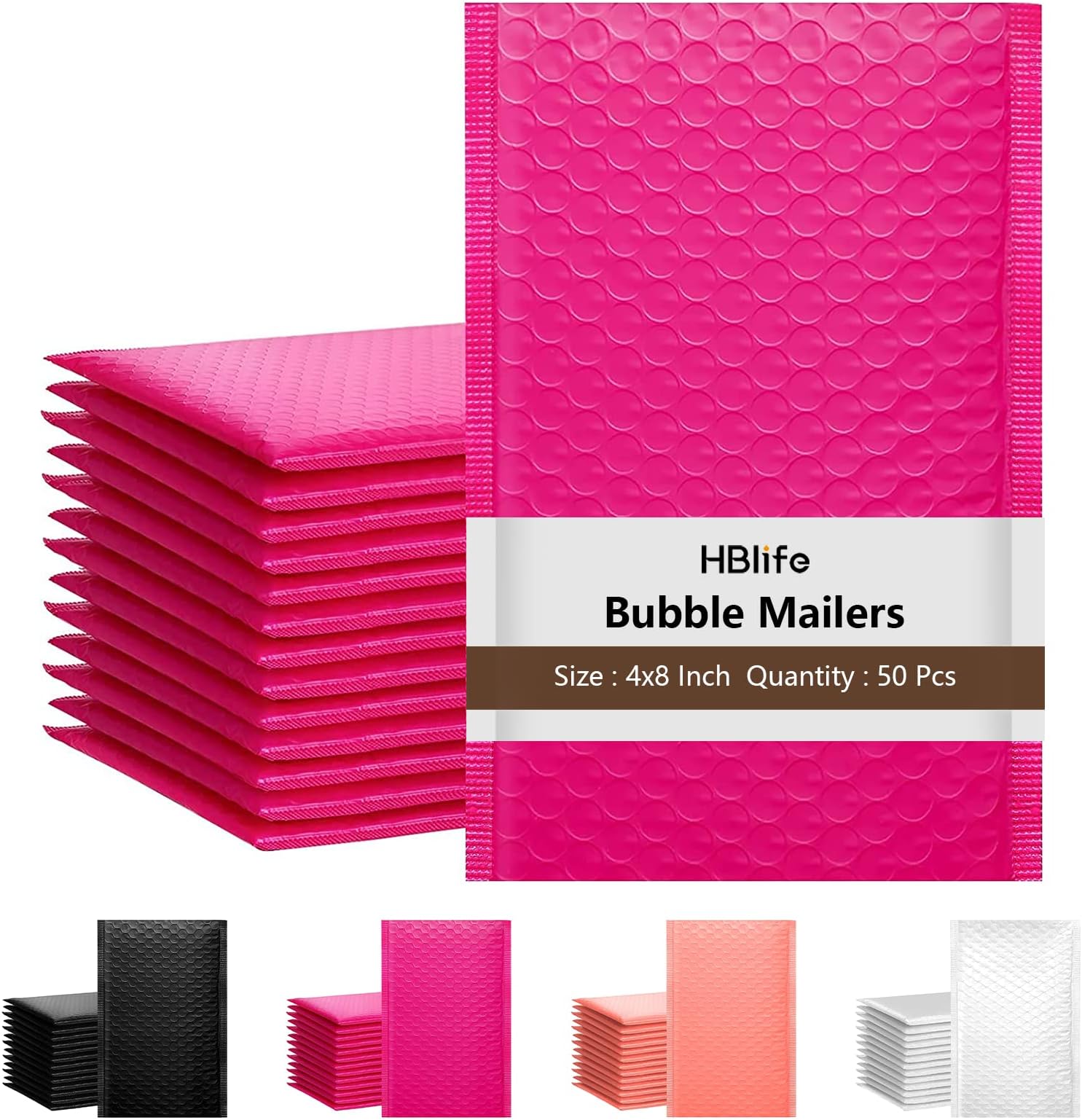 000 4x8 Poly Bubble Mailers Padded Envelopes Mailing Shipping Bags Airndefense - View #7