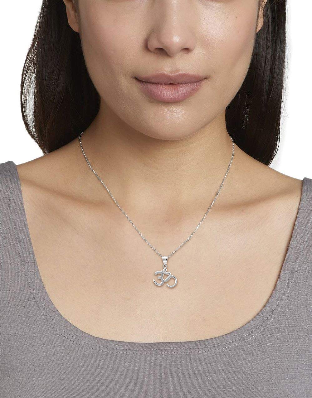 Om Namaste, collana in argento Sterling 925, indù indù e buddista