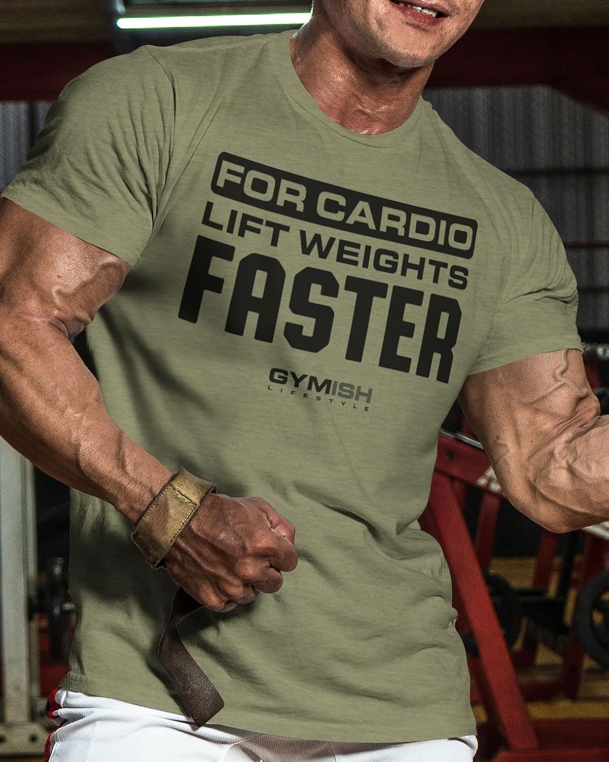 Cardio Lift Weights Faster Men's Strength Training Gym T-Shirt for Maximum Gains