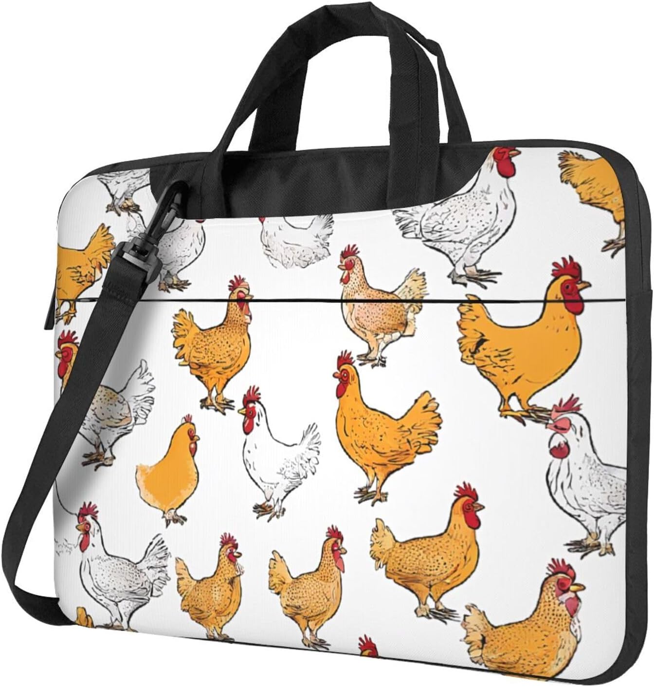 Slim Laptop Case with Strap Laptop Tote Bag Computer Messenger Bag Travel Essentials - A Brood of Chickens