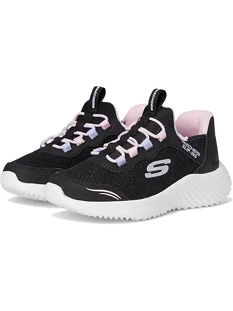 Женские кроссовки SKECHERS KIDS Skechers Hands Free Slip-Ins, Bounder Simple Cute 303585L (Little Kid/Big Kid) на каждый день