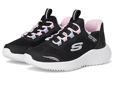 SKECHERS KIDS Skechers Hands Free Slip-Ins, Bounder Simple Cute 303585L (Little Kid/Big Kid) Girls Shoes Black 