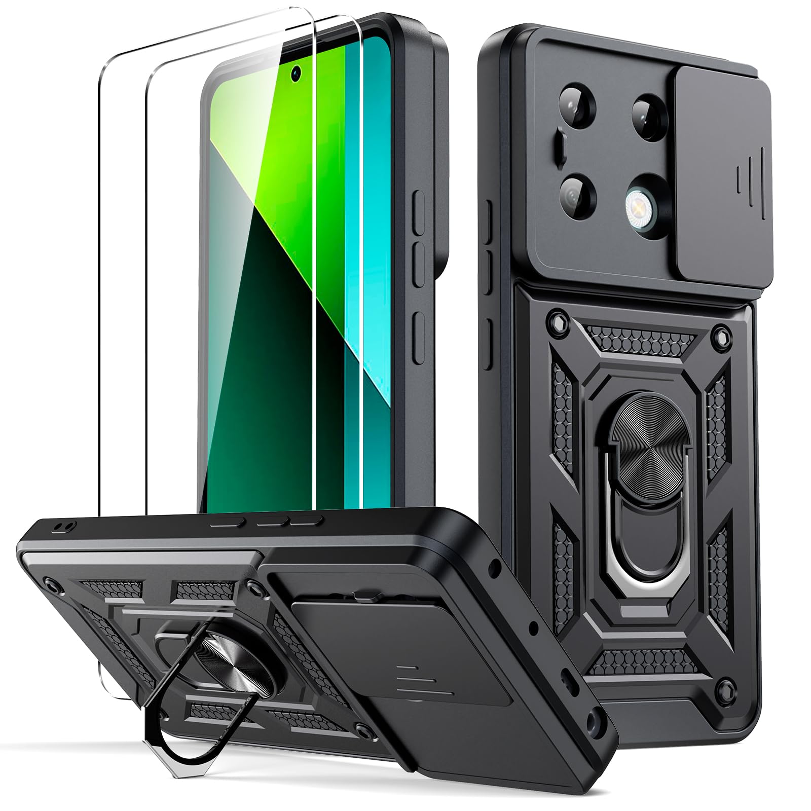 YmhxcY Custodia per Xiaomi Redmi Note 13 Pro, con 1 pellicola