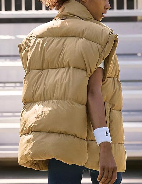 Puffer Vest Women SENSERISE Womens Oversized Puffer Vest