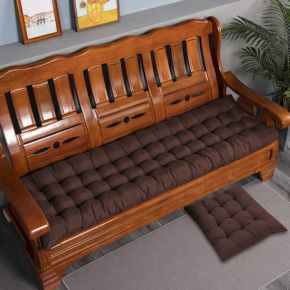 Banc en coton épais canapé 2/3 places intérieur marron 120x50