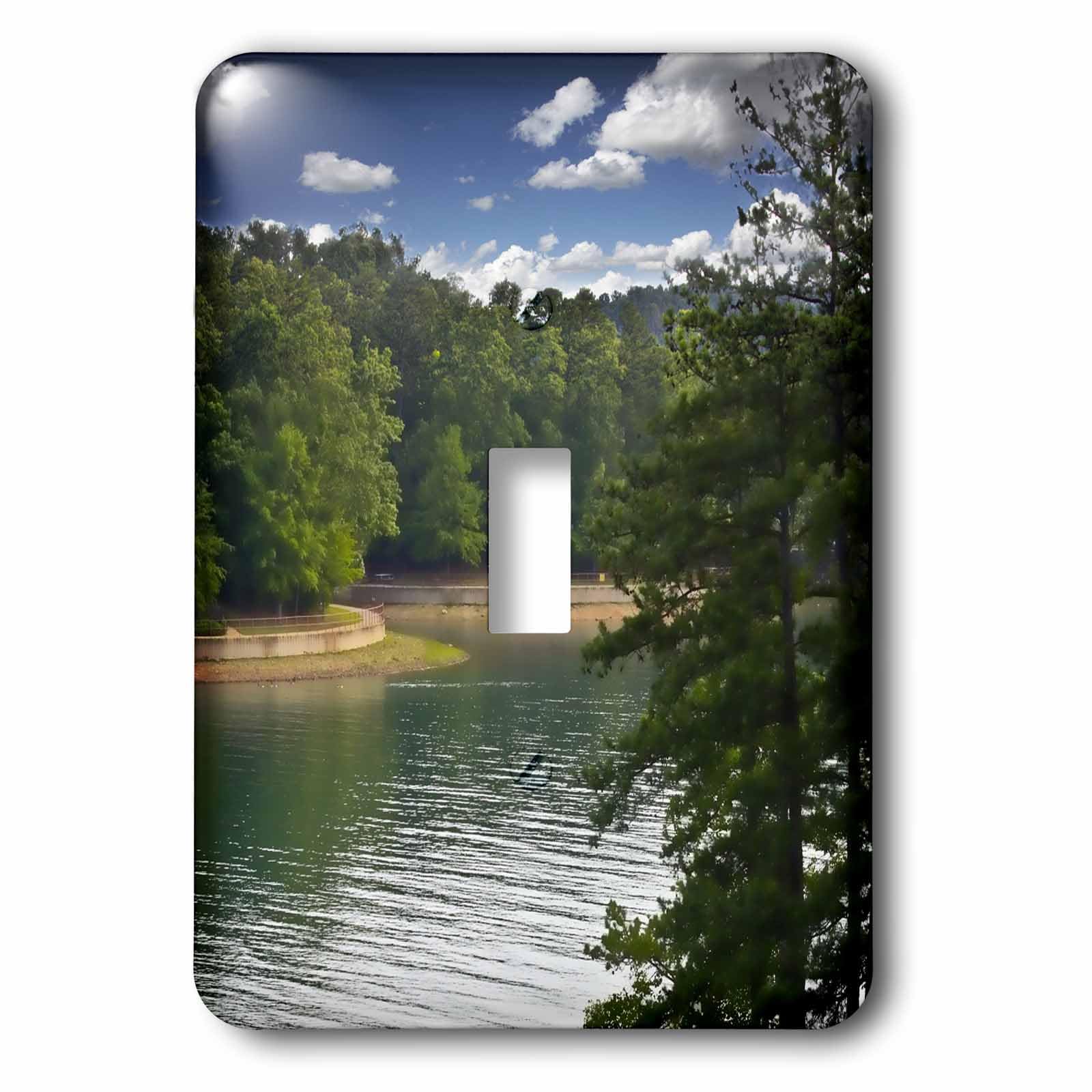 Plaque interrupteur à baïonnette imprimée paysage Lake Lanier Georgia
