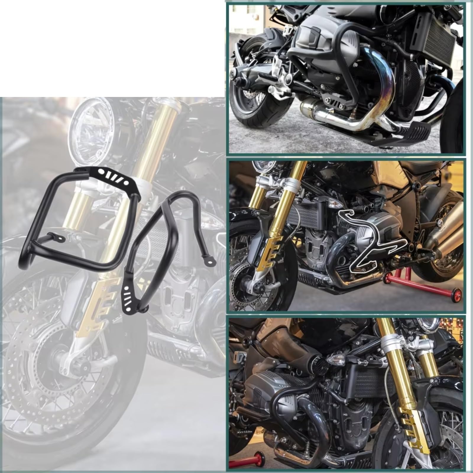 Barra Protección Lateral Compatible Con Para R Para NineT Para Scrambler 2017-2023 Protector Marco Barra Choque Parachoques Motor Motocicleta Protector Riel Para Carrera