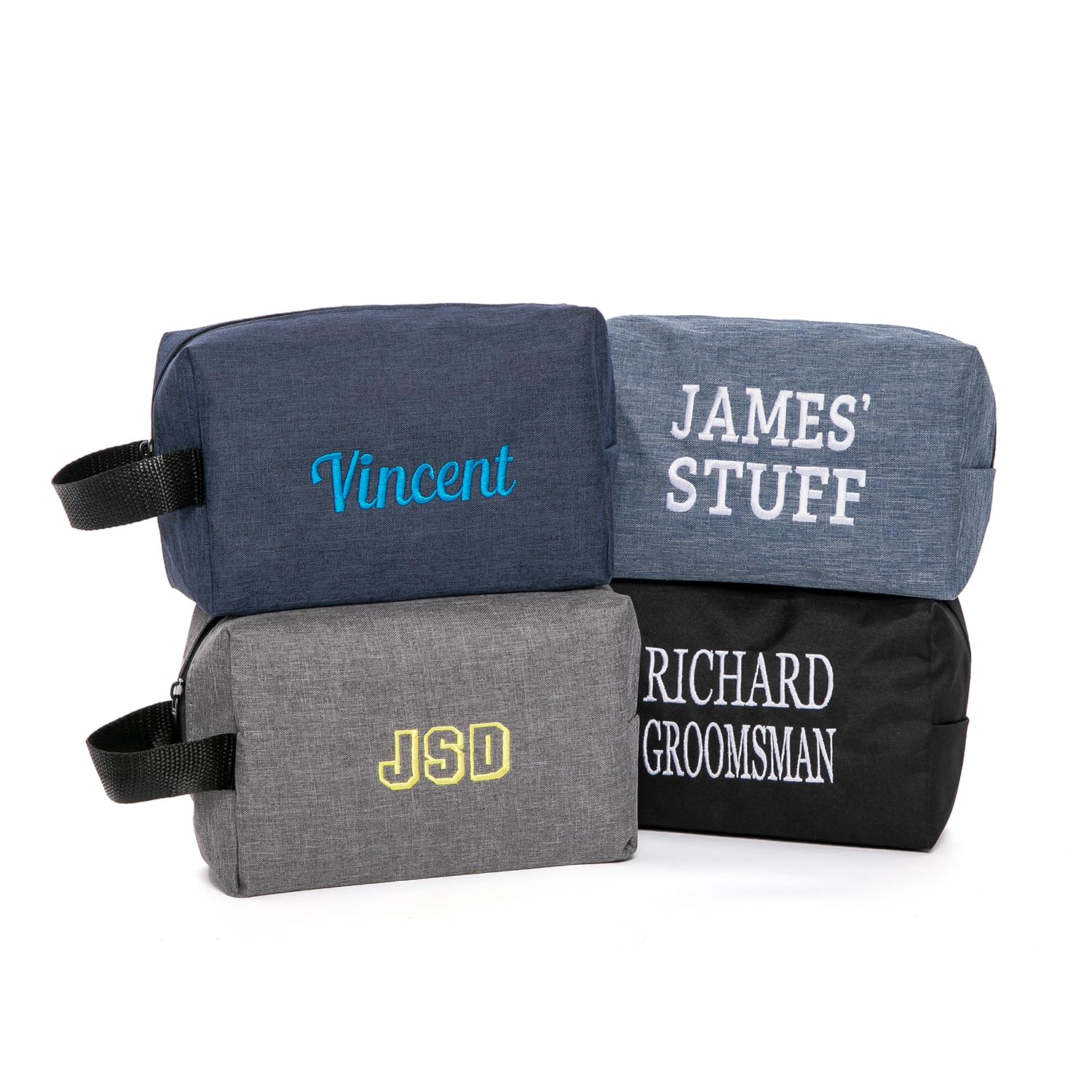 ZGCYSMHT Personalized Gifts for Men, Customized Toiletry Bag for Men, Custom w/Name Travel Toiletry Bag for Men, Dad, Husband, Canvas Handcrafted Travel Bag, Father's Day gift, Groomsman gift