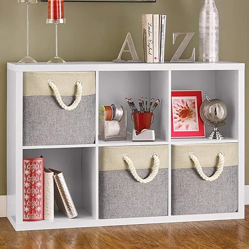 Miniatura 2 de i BKGOO Paquete de 3 cubos de almacenamiento plegables grandes, canastas de almacenamiento plegables resistentes de tela catiónica, cubos con asas