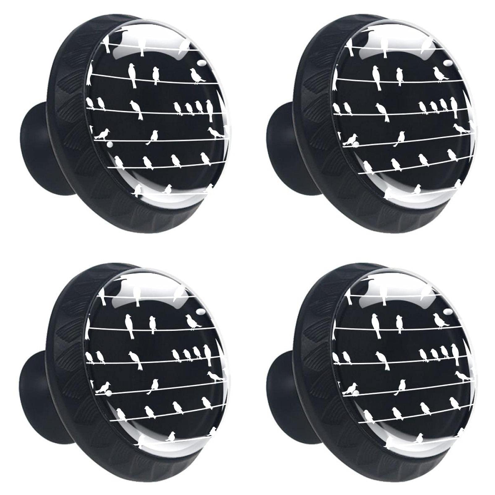 Boutons de tiroir en cristal noir pour sublimer votre cuisine et bureau