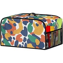 Slow Cooker Cover Dust Protection for Crock-Pot, Colorful Cow Print Kitchen Appliance Cover with Mesh Pocket Portable Air Fryer Cooker Bag Stain Resistant