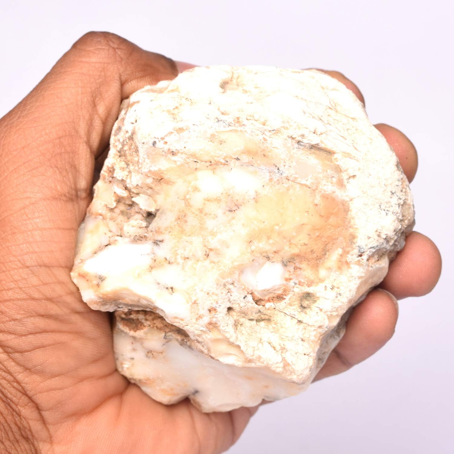 REAL-GEMS Genuine Pure Natural White Opal Rough Stone 1529.50 Ct Uncut Raw White Opal Healing Crystal Loose Gemstone