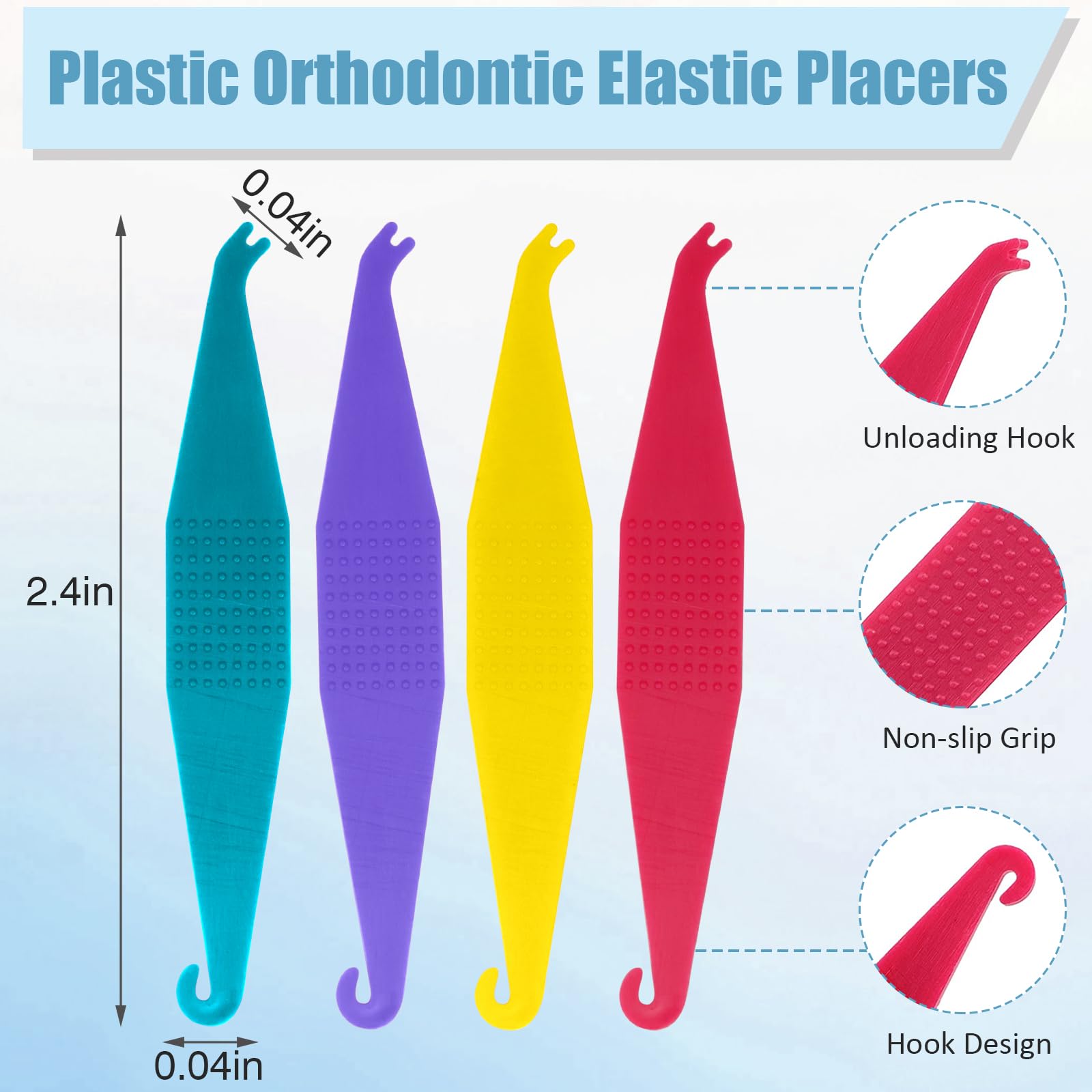 ZYKORT Lot De 600 élastiques Orthodontiques En Caoutchouc Avec 6 Emplacements Pour Appareils Dentaires, Renard 1/4" Pour Fixation D'accessoires De Fente Dentaire