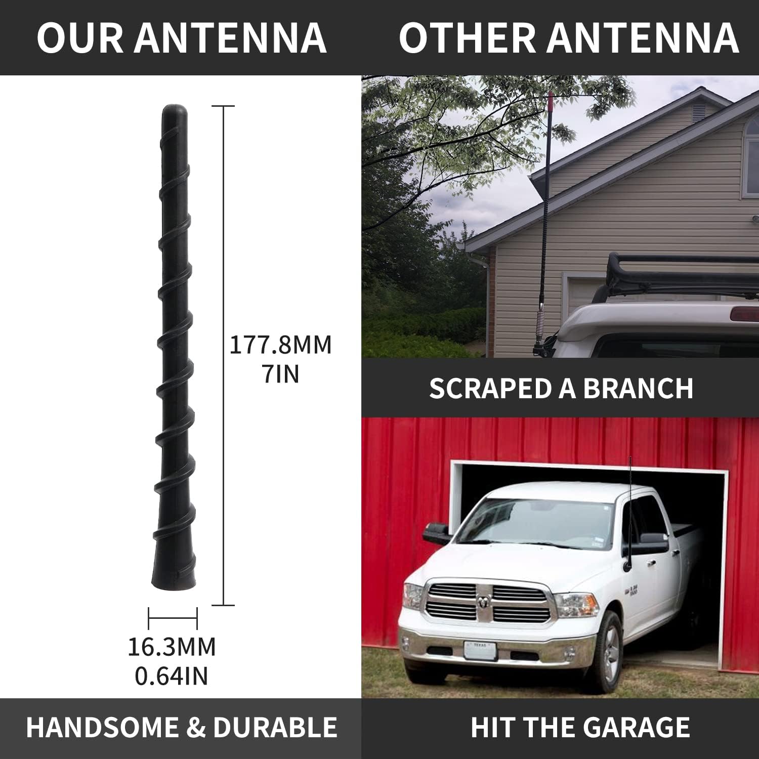 KitsPro 7.9" 200MM Short Antenna Replacement for 2009-2023 Ford F-150 Truck Radio Antenna (2009-2023 F150, 7.9inch) : Electronics