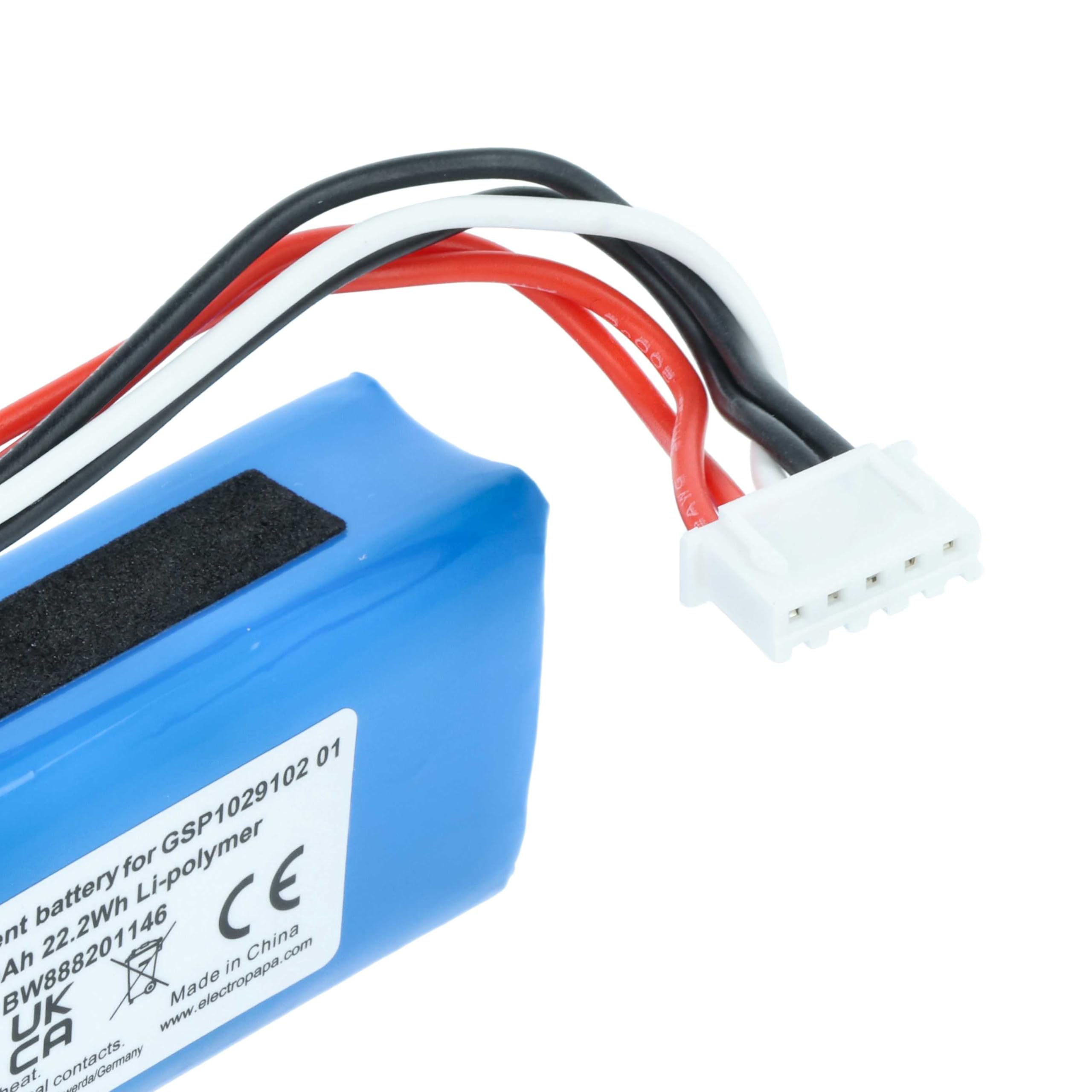 31244_GMBH, Battery similar Harman Kardon Go Play, Li