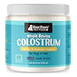 Raw Paws Pet Bovine Colostrum for Dogs Allergies & Immune Support (5-Ounce) - Made in USA - Colostrum for Cats - Senior Dog Supplements - Itchy Skin Treatment - All Ages, Sizes & Breeds