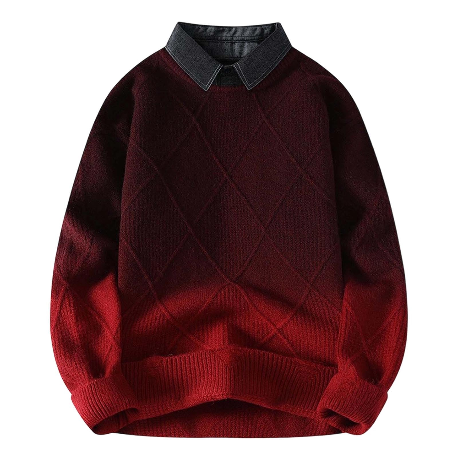 Jersey Hombre Invierno SuéTer Manga Larga Abrigo Suéter Tricotado para Otoño Invierno, Pullover Suave y Cómodo para Uso Diario, Manga Larga
